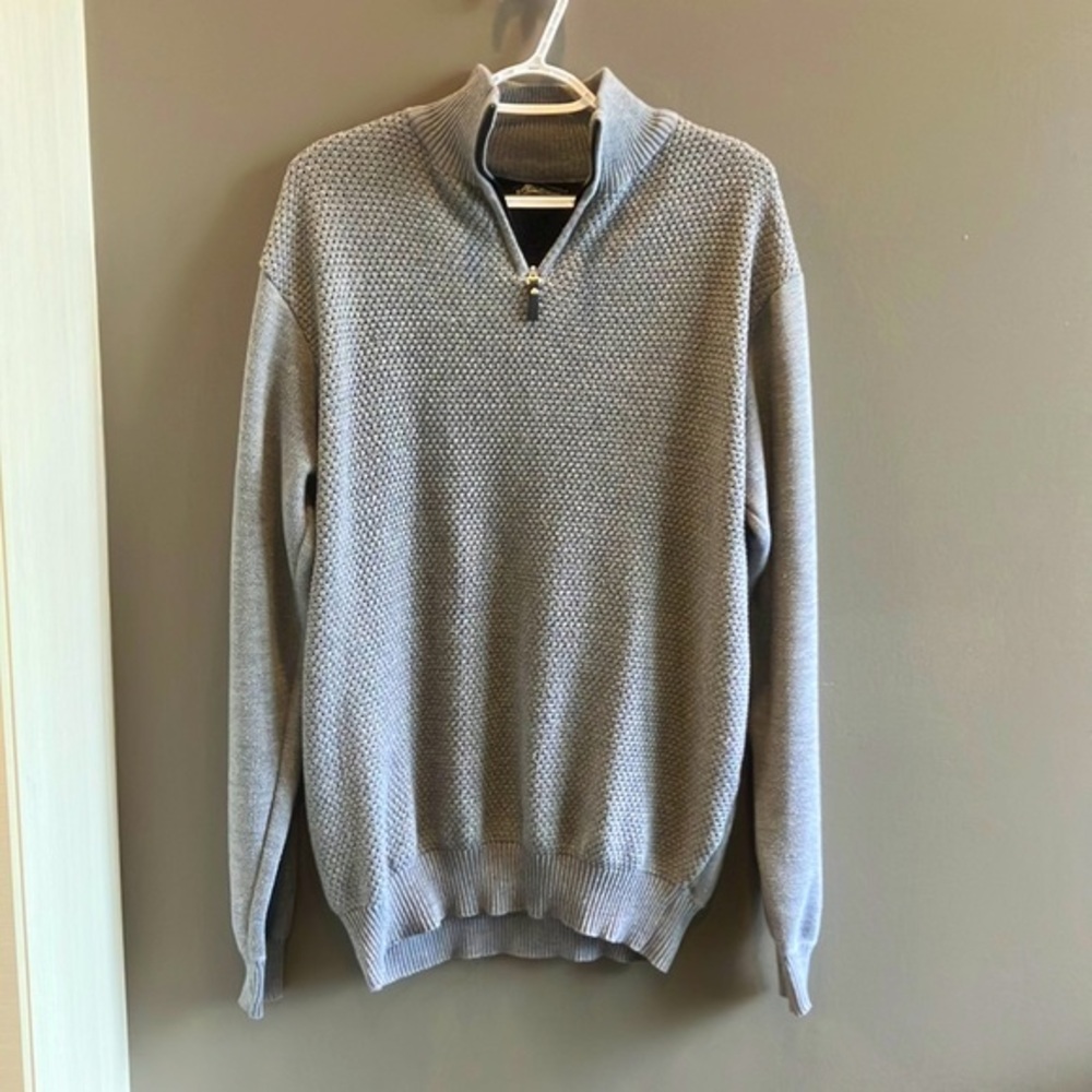 Enzo Cavalleri Long-Sleeved Gray Men’s Zip Up Sweatshirt Size XXL